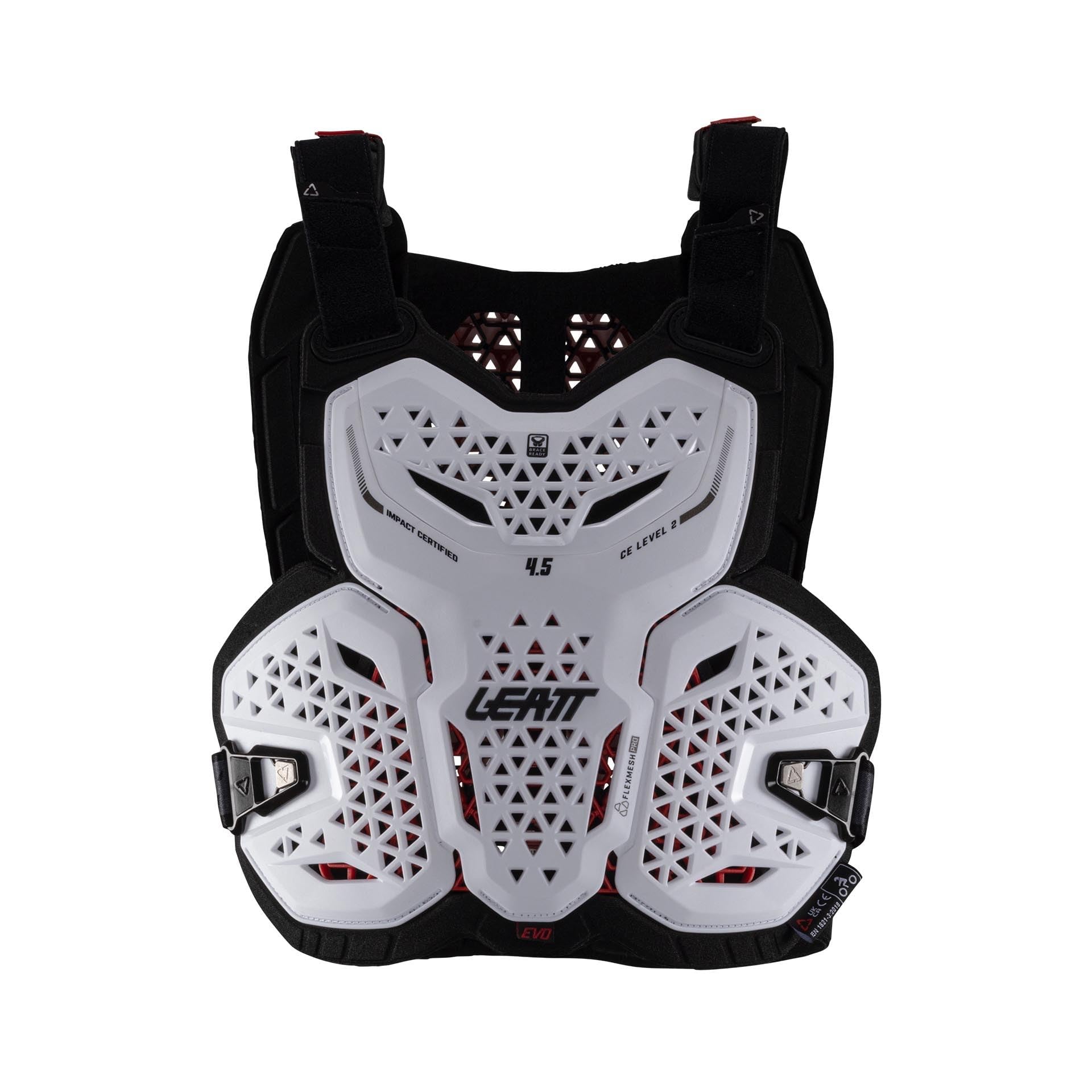 LEATT Pettorina Protector 4.5 Evo - Bianco - S/m 160-172cm
