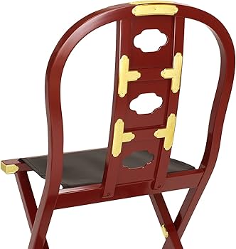 Amazon｜新型略式曲録【朱塗】 幅53cm×座高45cm 仏具 寺院用椅子 導師