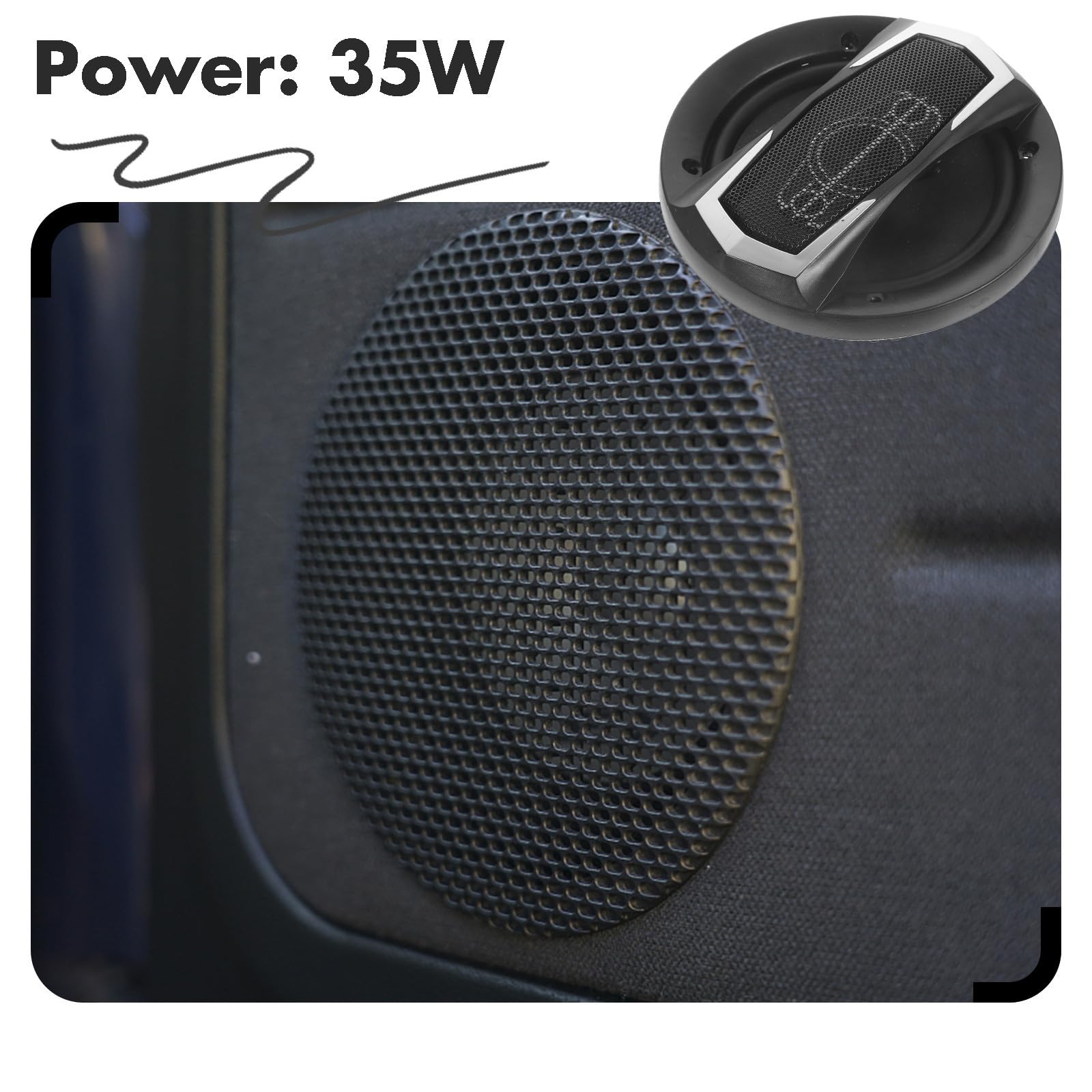 Sewroro Altavoz Redondo Coaxial de 6 Pulgadas para Coche 4 Ohmios