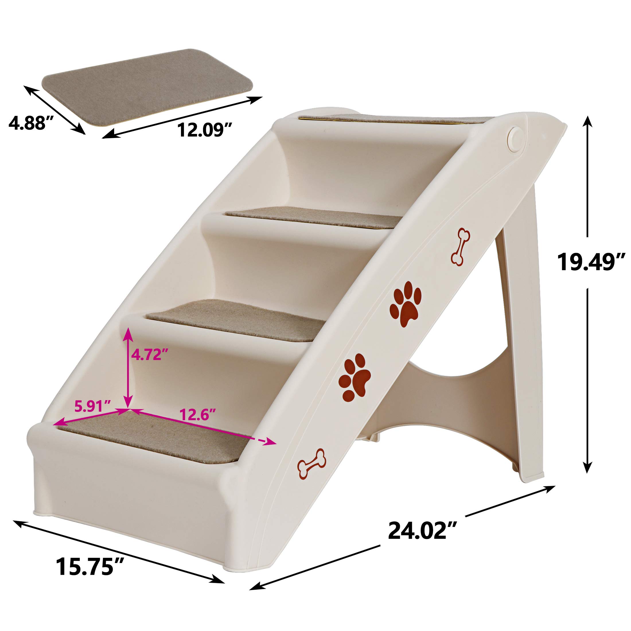 Nova Microdermabrasion Pet Dog Stairs Steps for high Bed for Small Dogs