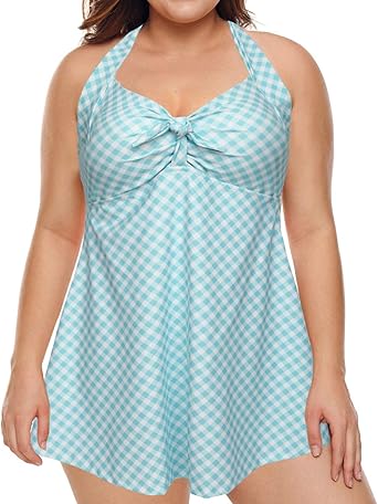 Swimdress plus size one piece swimsuit Clearance