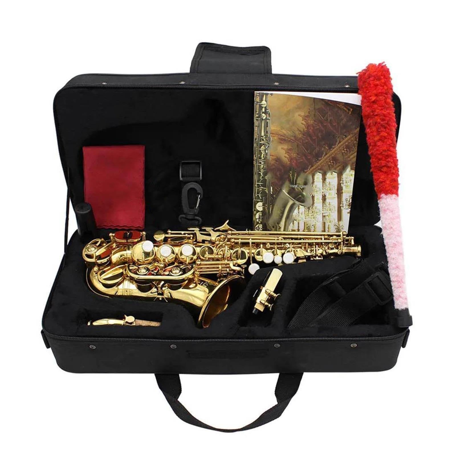 Saksofon Instrumenty Muzyczne Saksofon Sopranowy B Płaska Złota Farba
