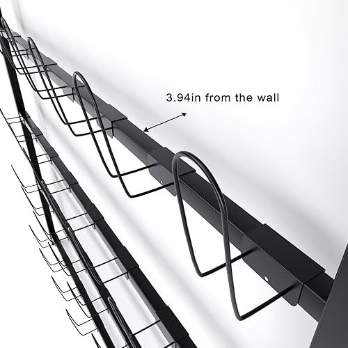 Miniatura 5 de Estante de almacenamiento para guantes de boxeo, estante de montaje en pared para 20 pares, almacenamiento de guantes de boxeo, colgar guantes de