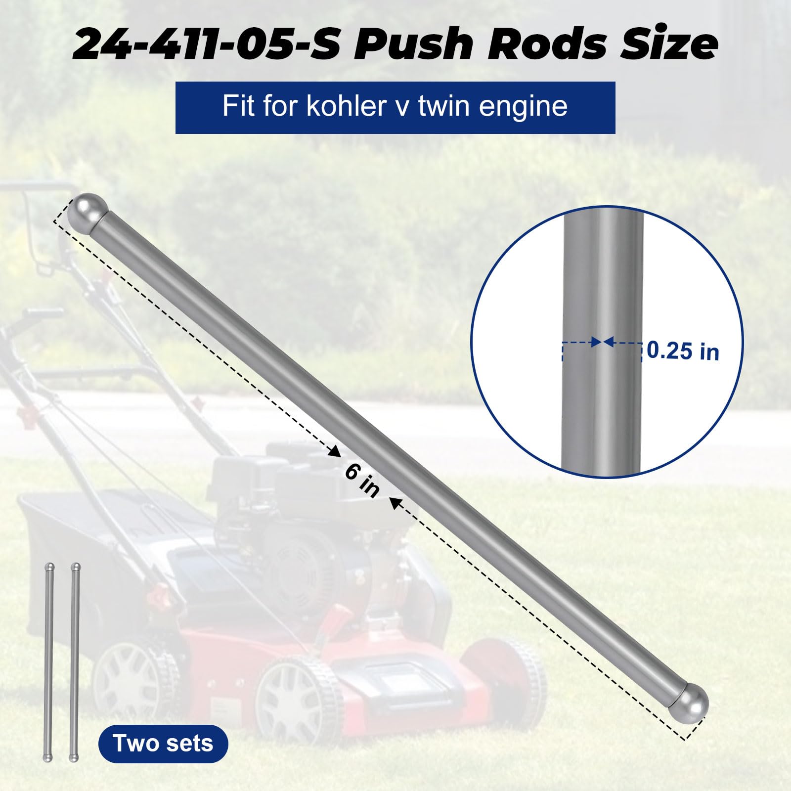 2 Aste Di Spinta (push Rod) Originali KOHLER #24 411 05 S - Foto 4