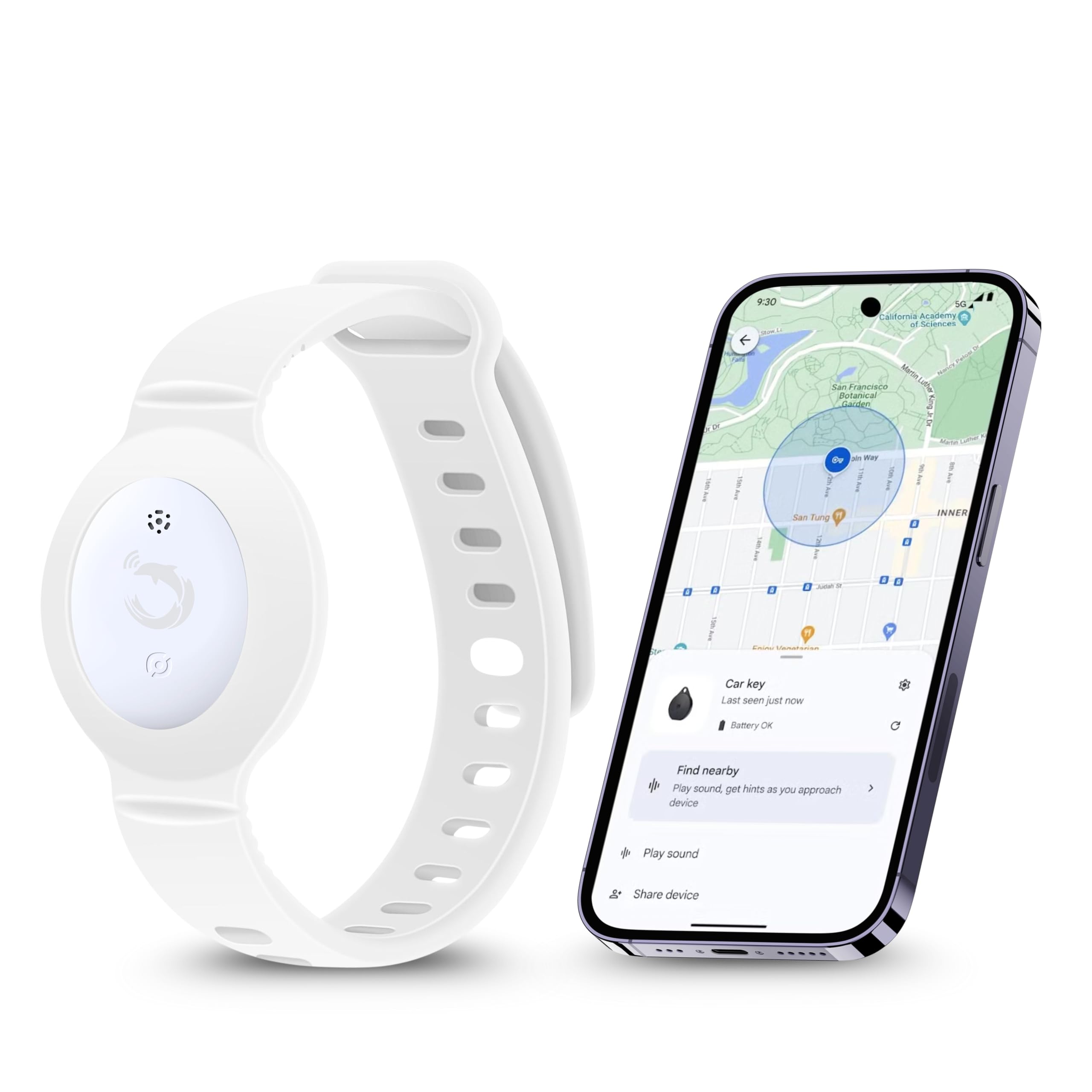 tag8 Dolphin Watch Tracker Rex for Android, GPS Tracker Kids, Real Time Mini Locator Watch Band for Teens Special Needs & Elderly Hidden Tracking Device, Waterproof Watch Smart GPS Trackers (White)-image-36