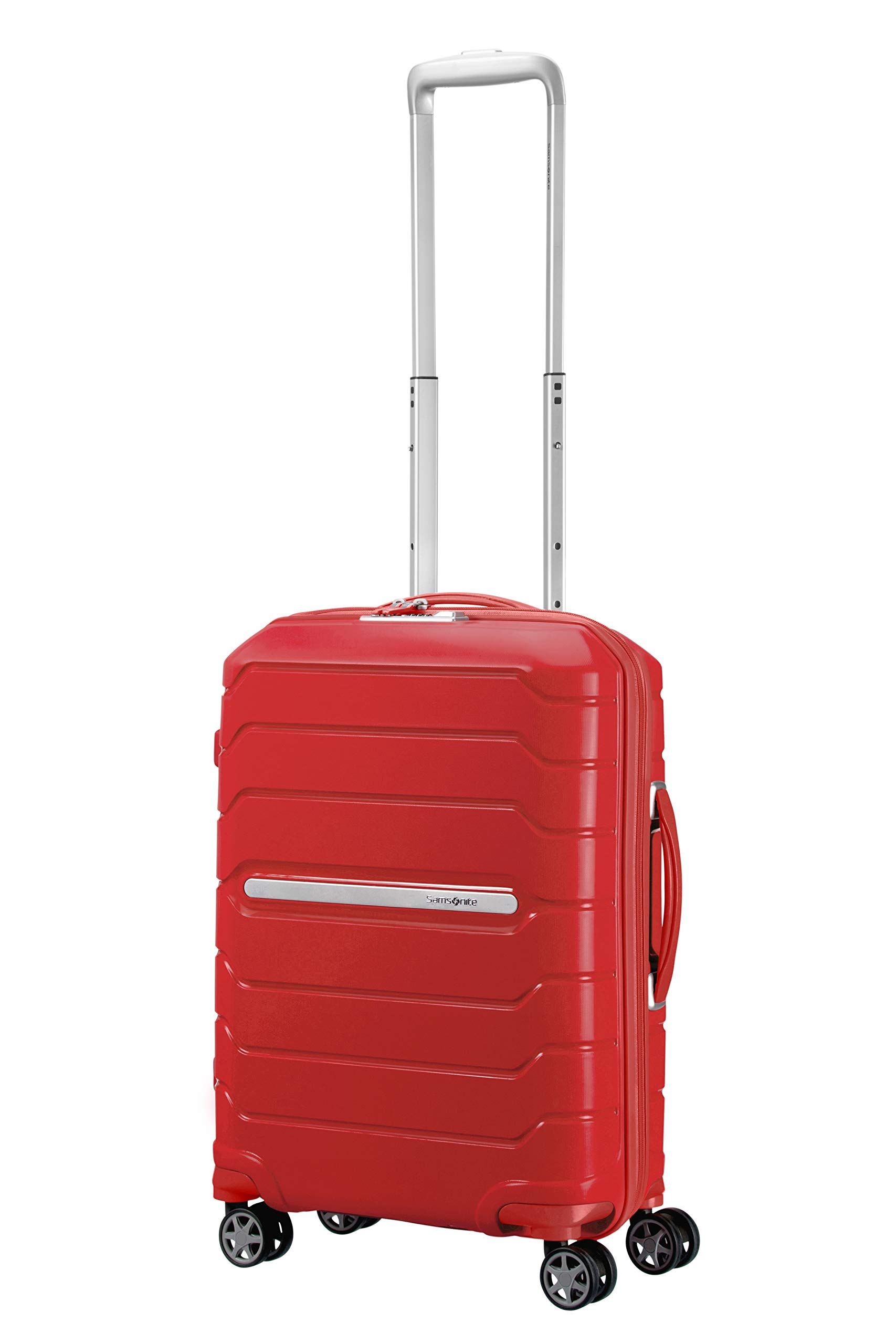 Samsonite Flux - Spinner S, Equipaje de mano expandible, 55 cm, 37/44 L, Rojo (Red)