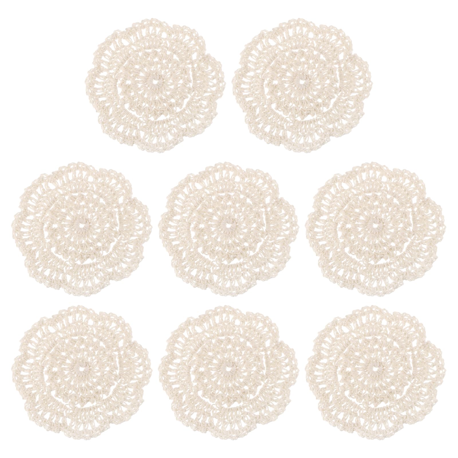 Dessous de verre en dentelle florale pour décoration de table de mariage champêtre