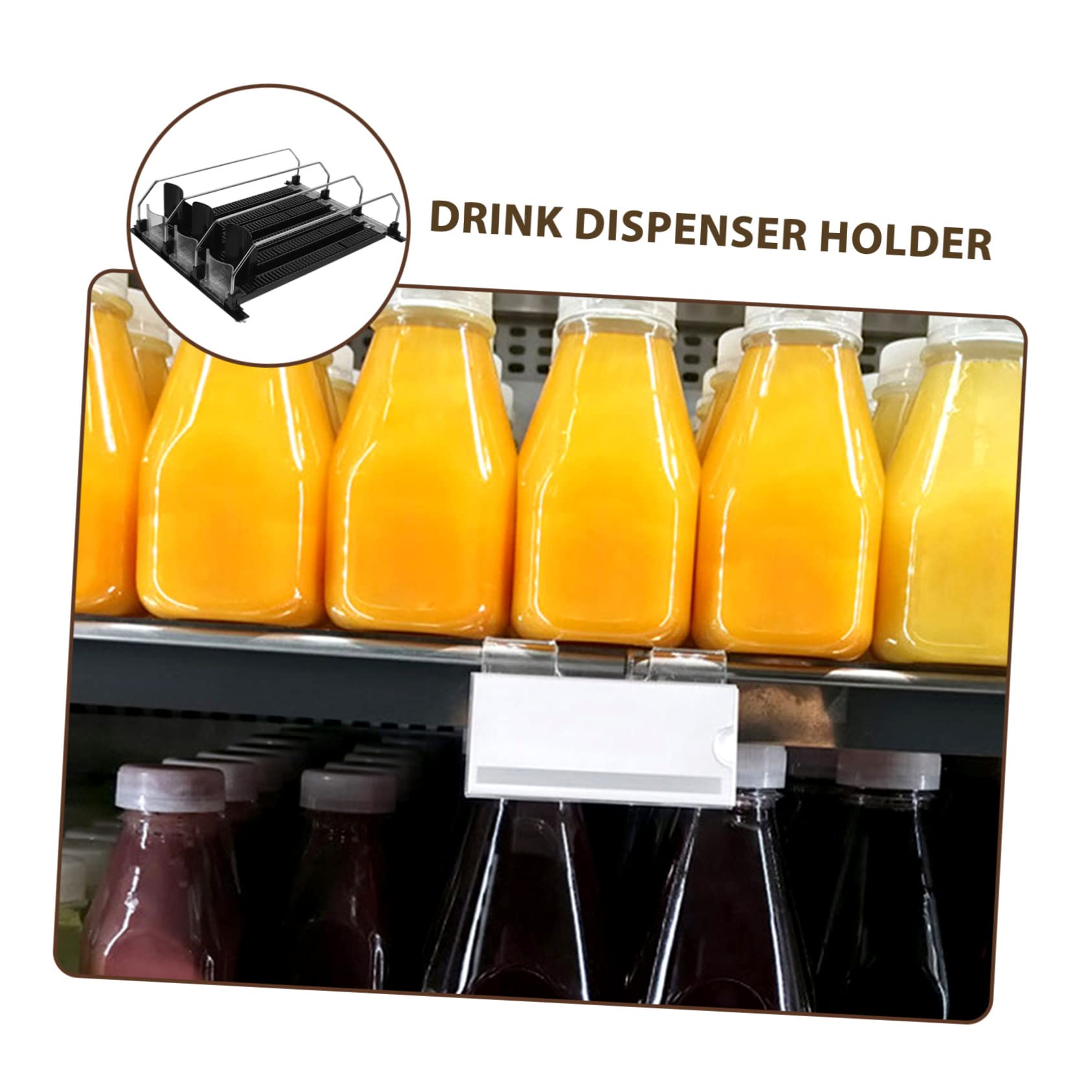 Cabilock Dispensador Automático de Bebidas Fácil de Instalar, Organizador de Latas de Refresco, 3 Piezas, Abs y Acero Inoxidable, Nevera