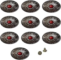 Vista 8 de 10 hebillas de cuero ovaladas turquesa turquesa hebilla de metal conchos botón hebillas decorativas para manualidades