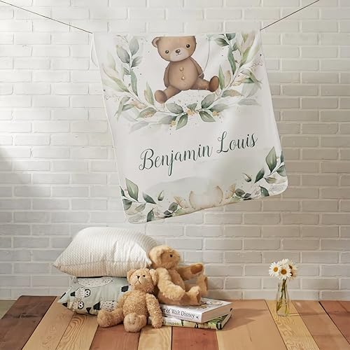 Miniatura 3 de Mantas de bebé personalizadas para niños con nombre, regalos personalizados para niñas recién nacidas, regalos personalizados para cumpleaños,