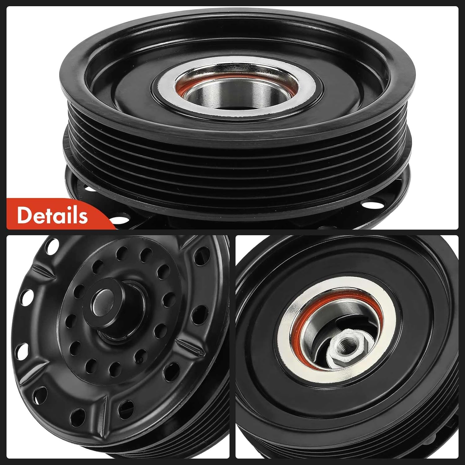 A-Premium Air Conditioner AC Compressor Clutch Kit Compatible with Dodge Journey 2009-2020, Avenger 2008-2011 2013-2014 & Chrysler 200 2011-2014, Sebring 2007-2010, 2.0L 2.4L, with 6SEU16C Compressor