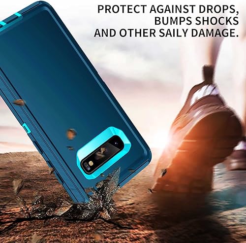 Miniatura 2 de Mieziba Funda para Galaxy S10 Plus, resistente Shockpoof de 3 capas de protección de cuerpo completo, funda resistente y duradera para Galaxy S10