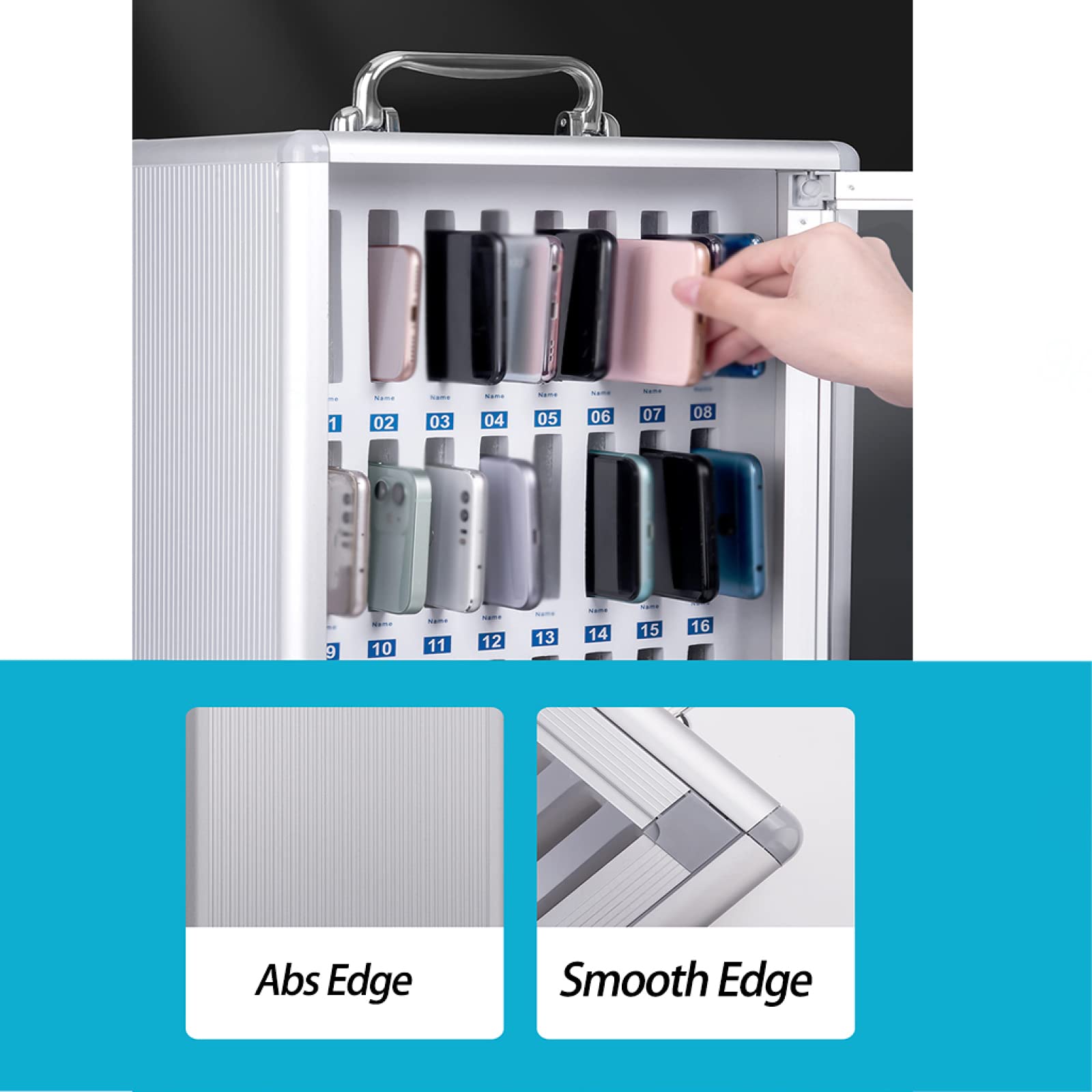 Armario Seguro para Guardar teléfonos móviles con Cerradura - Caja de Seguridad de 36 Posices para aulas y oficinas. Ideal para Dispositivos electrónicos de Estudiantes y soluces de al