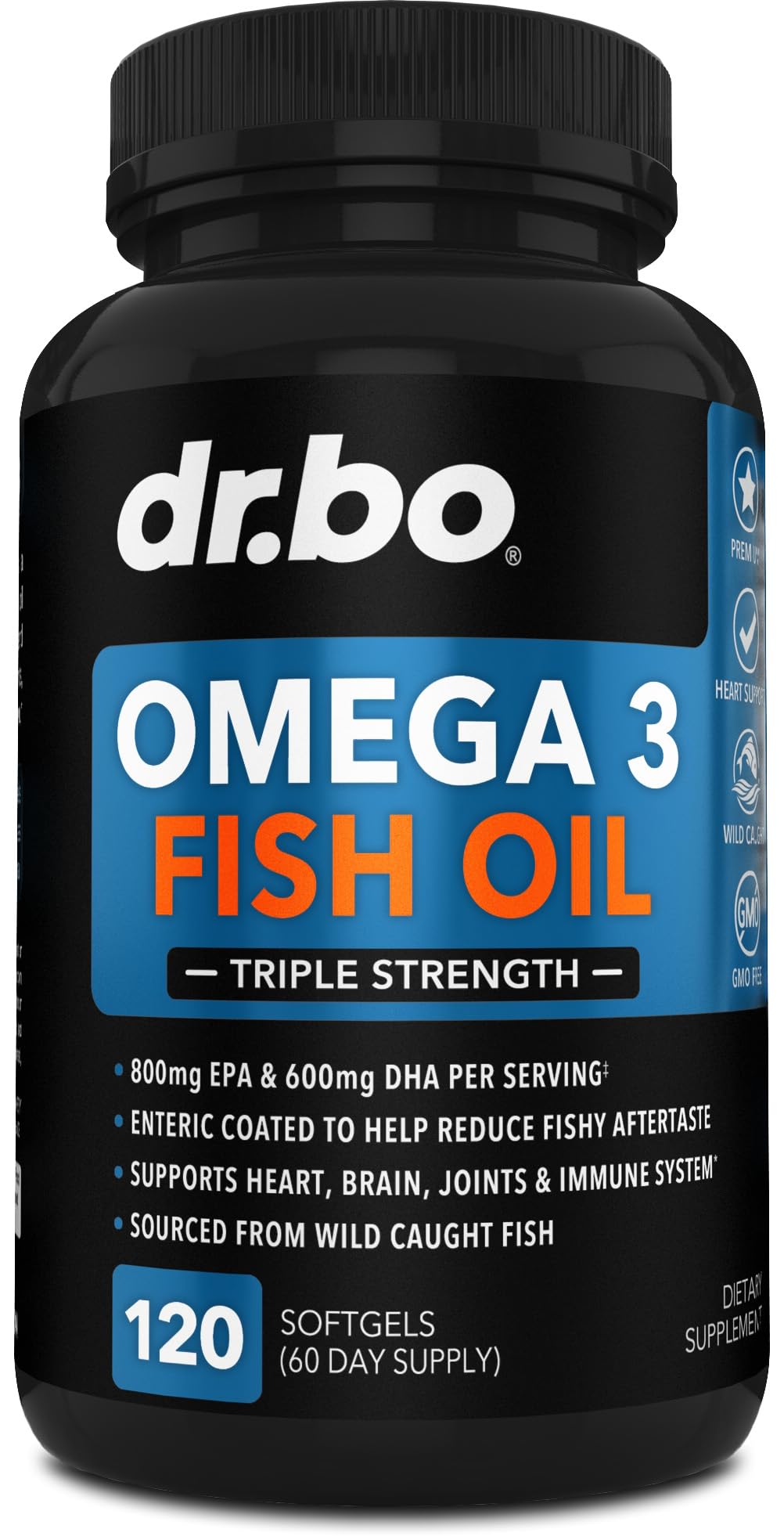 Omega 3 Fish Oil Supplements - Triple Strength Fish Oil Omega 3 Supplements 2000mg EPA DHA Women Men - Triple Strength Natural Omega3 Supplement 2000mg EPA DHA Fatty Acids 1000mg Burpless 120 Softgels 120 Count (Pack of 1)