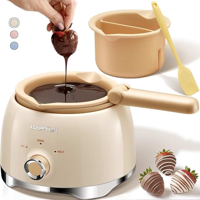 Chocolate Melting Pot Candy Melts Melter with 2 Insert Pots and Spatula,...