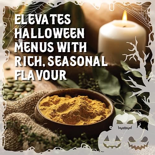 Miniatura 5 de Gourmanity Polvo de calabaza india orgánica perfecto para cocinar y hornear, alto en fibra, ideal para añadir a la comida de tu gato o perro, bolsa