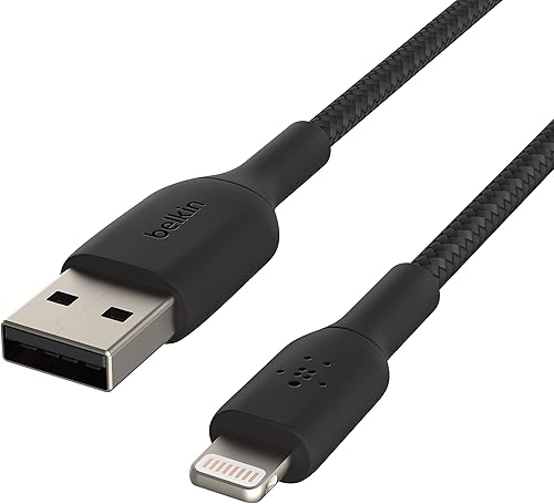 Miniatura 4 de Belkin BoostCharge Cable Lightning Trenzado - 3.3 pies/1M - Certificado MFi Cargador de iPhone de Apple Cable USB a Lightning - Cable de iPhone -