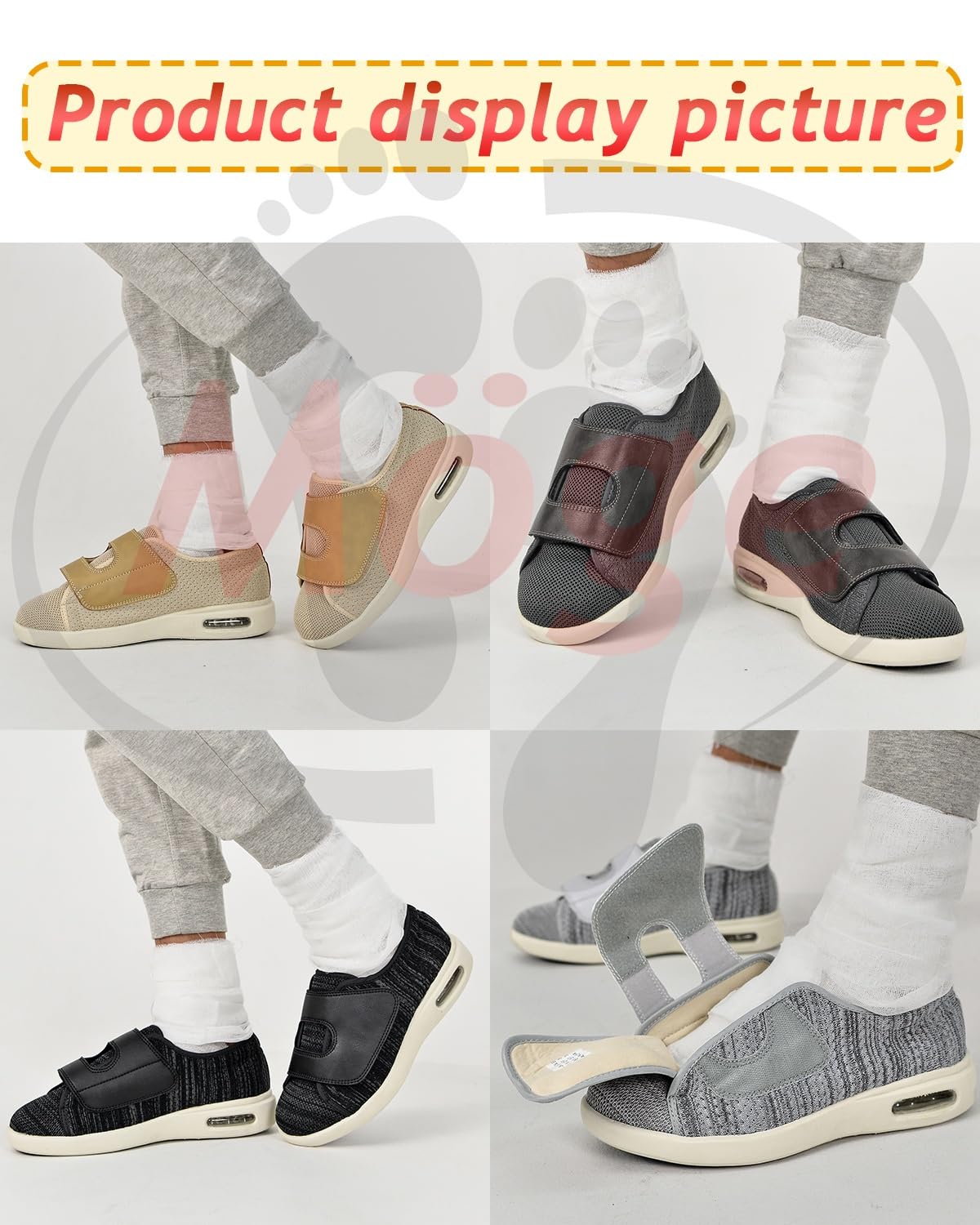 Zapatos para diabéticos para Pies Hinchados Obesos para Hombres Mujere Ortopédicos para Ancianos Zapatillas ortopedicas Mujer Anchos