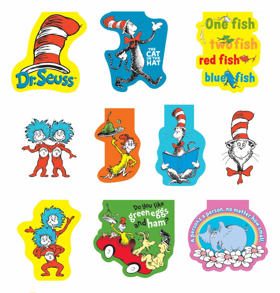 Raymond Geddes 68502 Dr Seuss Assorted Magnetic Bookmarks for Kids (Pack of 50)