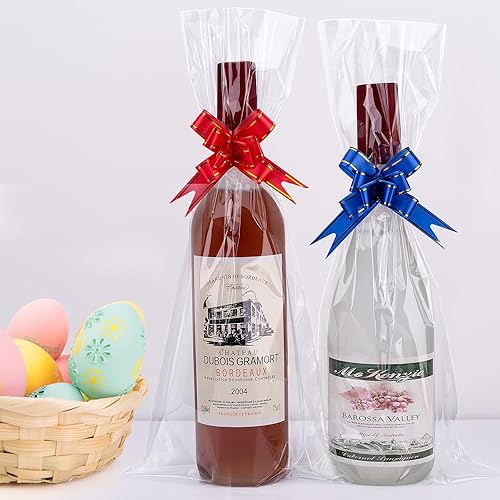 Miniatura 6 de Awpeye Bolsas de celofán de 8 x 16 pulgadas, paquete de 100 bolsas de regalo de celofán, bolsas transparentes anchas de celofán para tazas, botellas