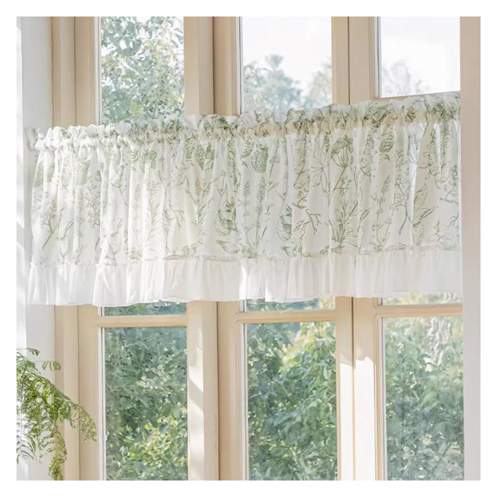Cortinas de red de café opacas que protegen del polvo con total elegancia