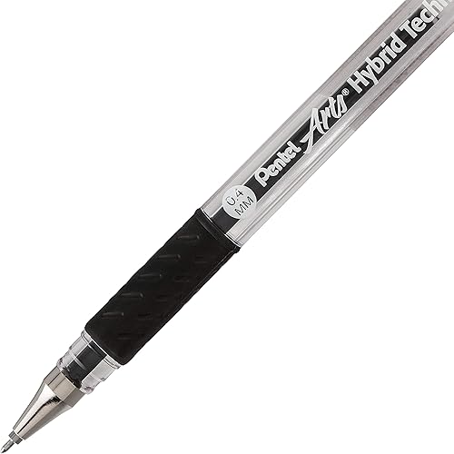 Miniatura 10 de Pentel Arts Hybrid Technica - Bolígrafo de 0.012 in, punta ultrafina, tinta negra, paquete de 1 unidad (KN103BPA)