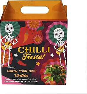 Grow Your Own Chillies | Chilli Seeds Growing Kit | Grow Your Own Chilli Kits 3 Varieties Chilli Seeds to Grow – 100% Reusable Materials