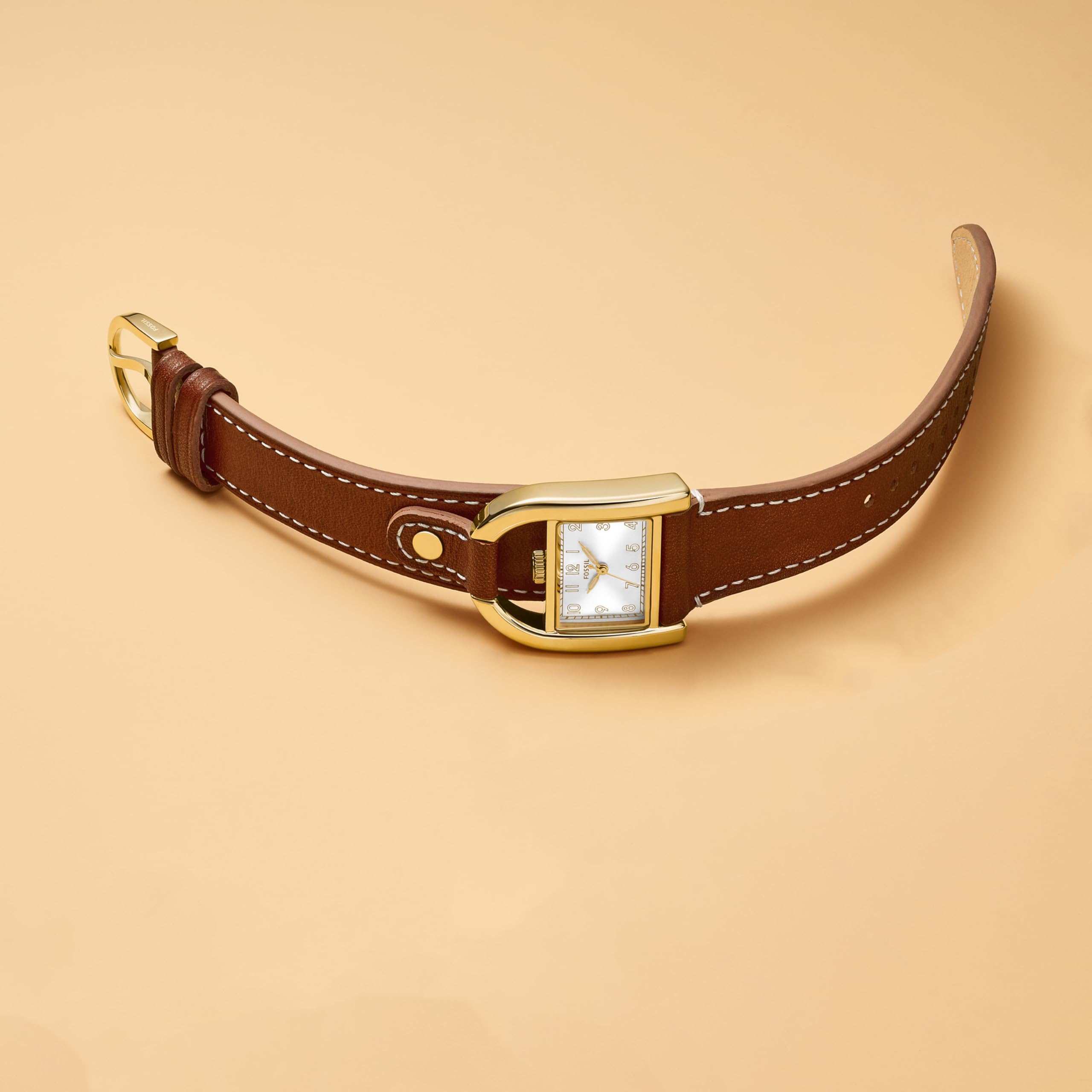 Fossil Women's Harwell Quartz Stainless Steel and Leather Three-Hand Watch