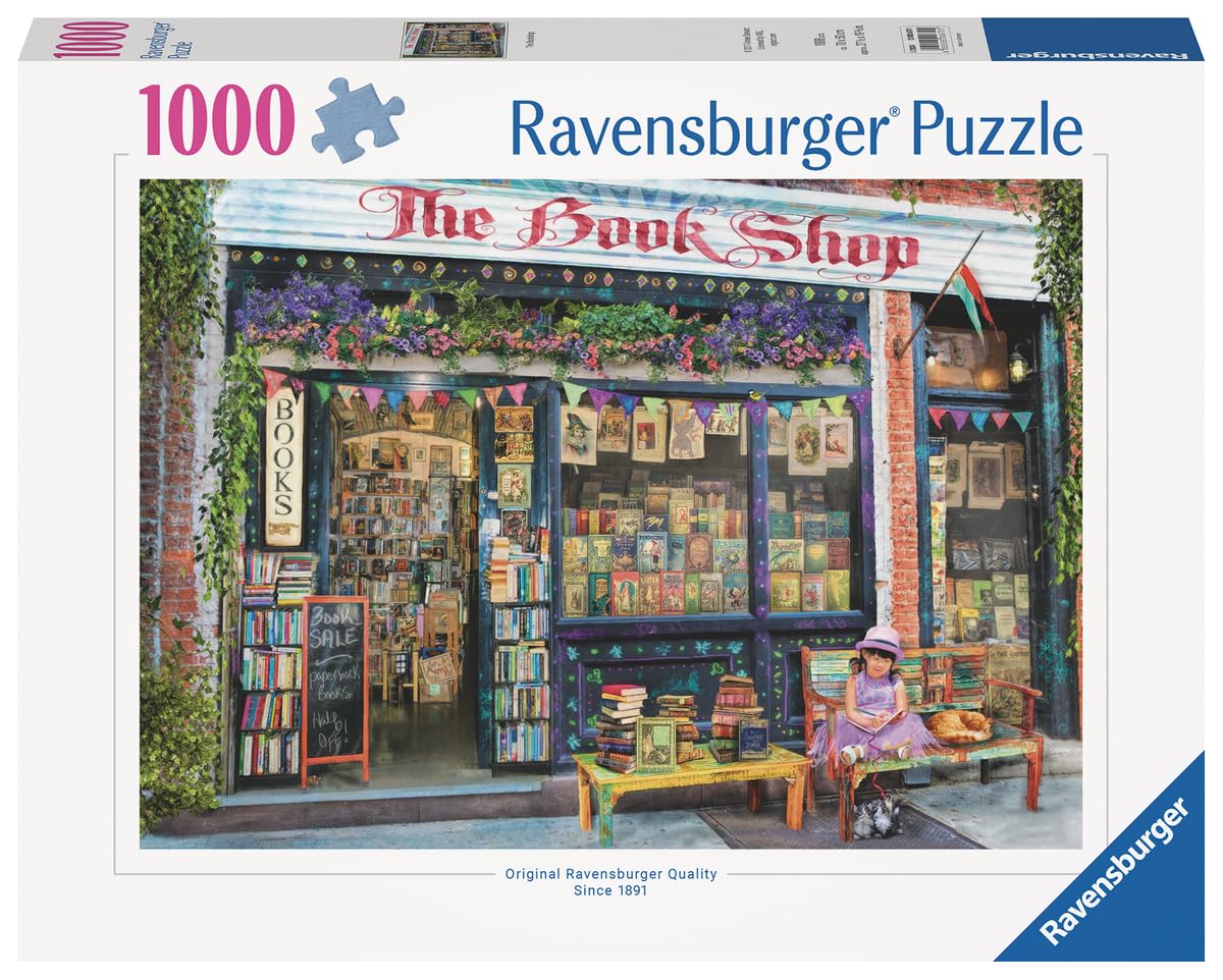 Ravensburger The Bookshop 1000 Piece Jigsaw Puzzle for Adults, 12000670, Handcrafted Tooling, Made in Germany - Image 2