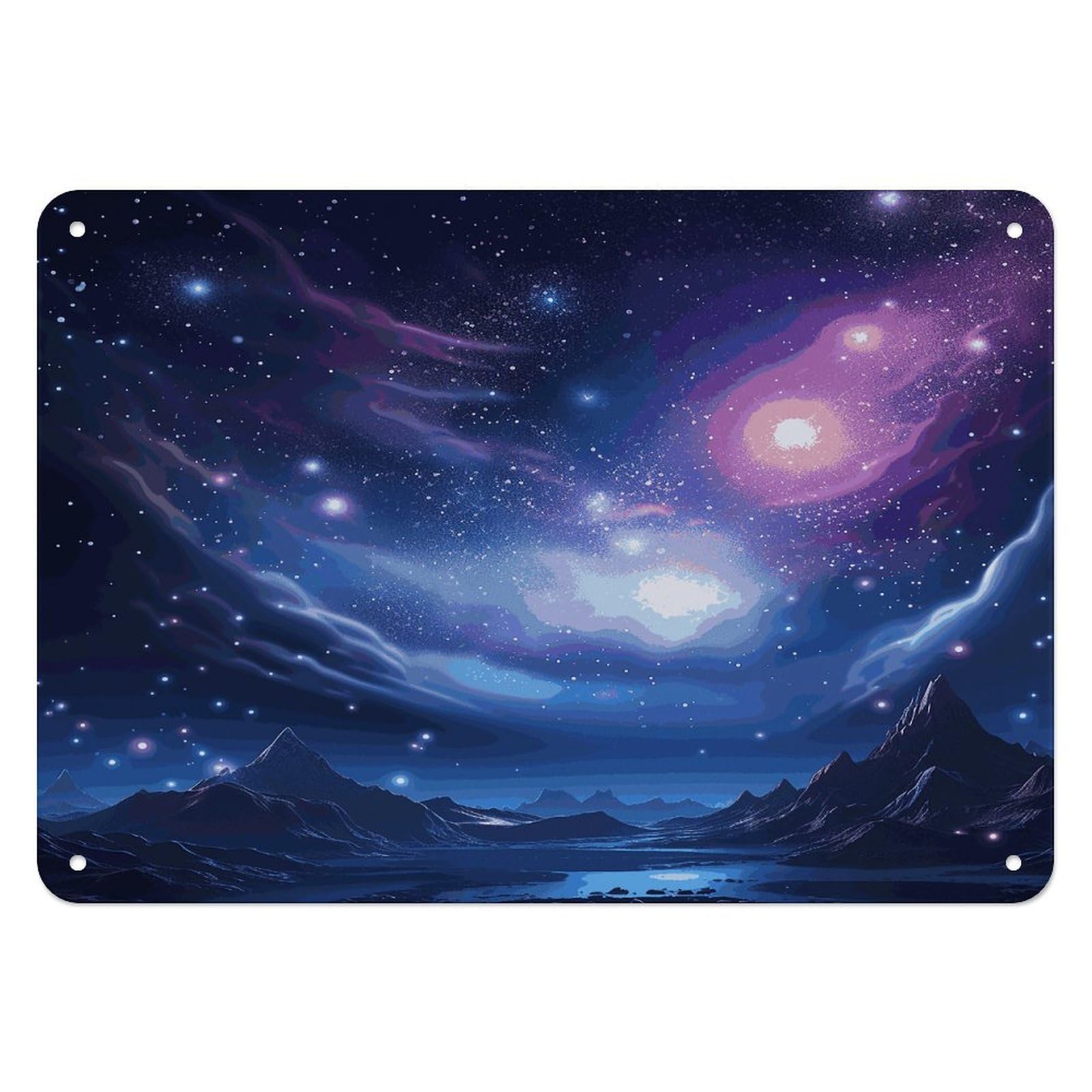 Fekiloot Style Mysterious Stars Wall Decor Iron Painting Metal Sign
