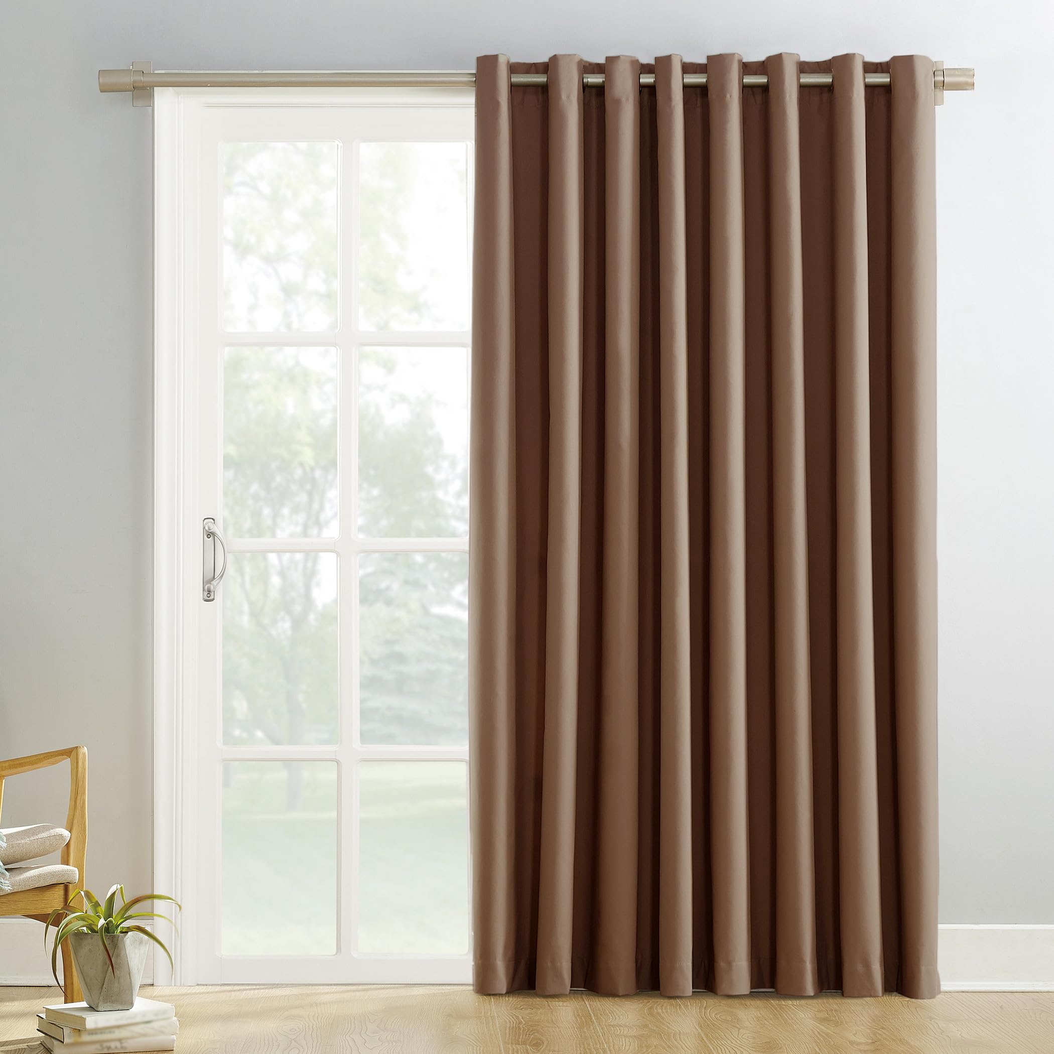 Sun Zero Easton Extra-Wide Blackout Grommet Sliding Patio Door Curtain Panel โ image 1