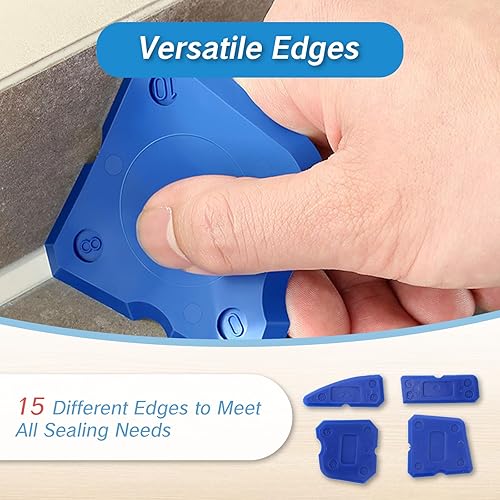Miniatura 6 de Juego de herramientas de calafateo de silicona de 8 piezas, kit de herramientas de acabado de calafateo para lechada, sellador y acabado de