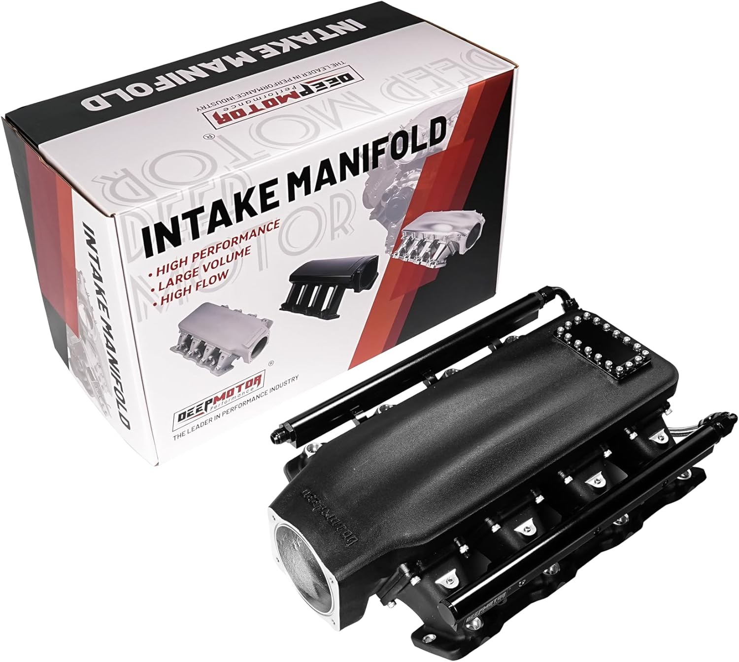 LS3/L92 102 mm Casting Bolted Intake Manifold with fuel rail and Burst Panel Flange (Black)