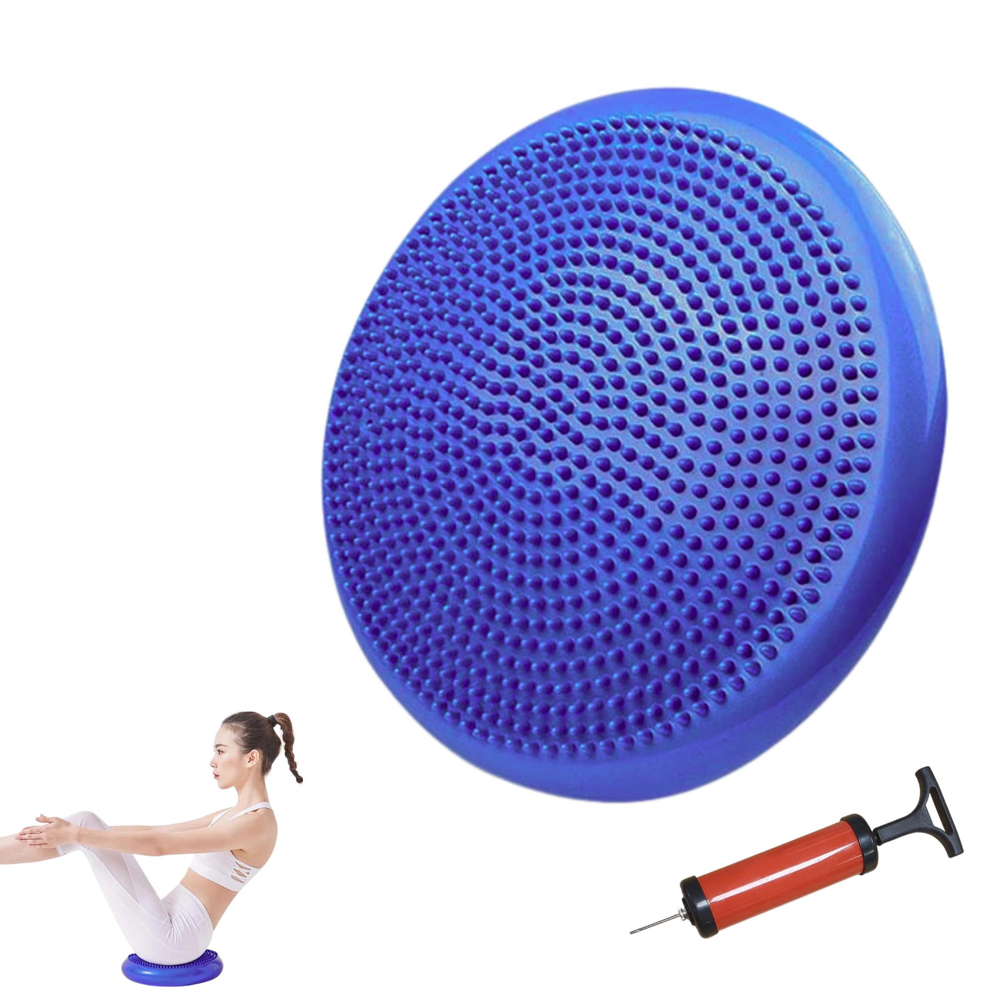 MAGIC SELECT Cuscino per l'Equilibrio. Yoga, Pilates, Disco Fitness ad Aria Antiscivolo. Cuscino Gonfiabile per Migliorare la Postura. Disco per Allenare la Stabilità.
