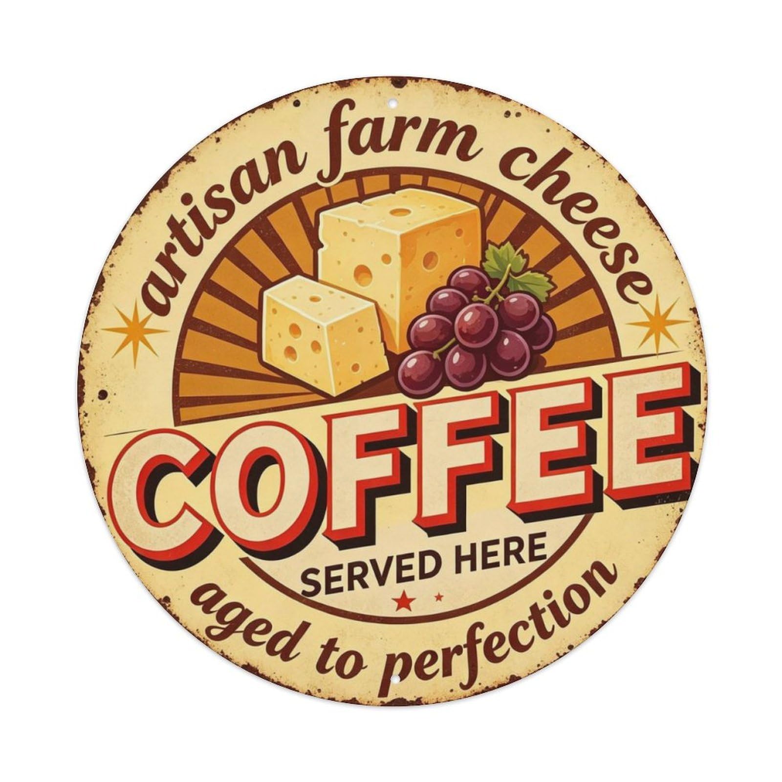 Artisan Farm Cheese Metal Tin Sign Plaque
