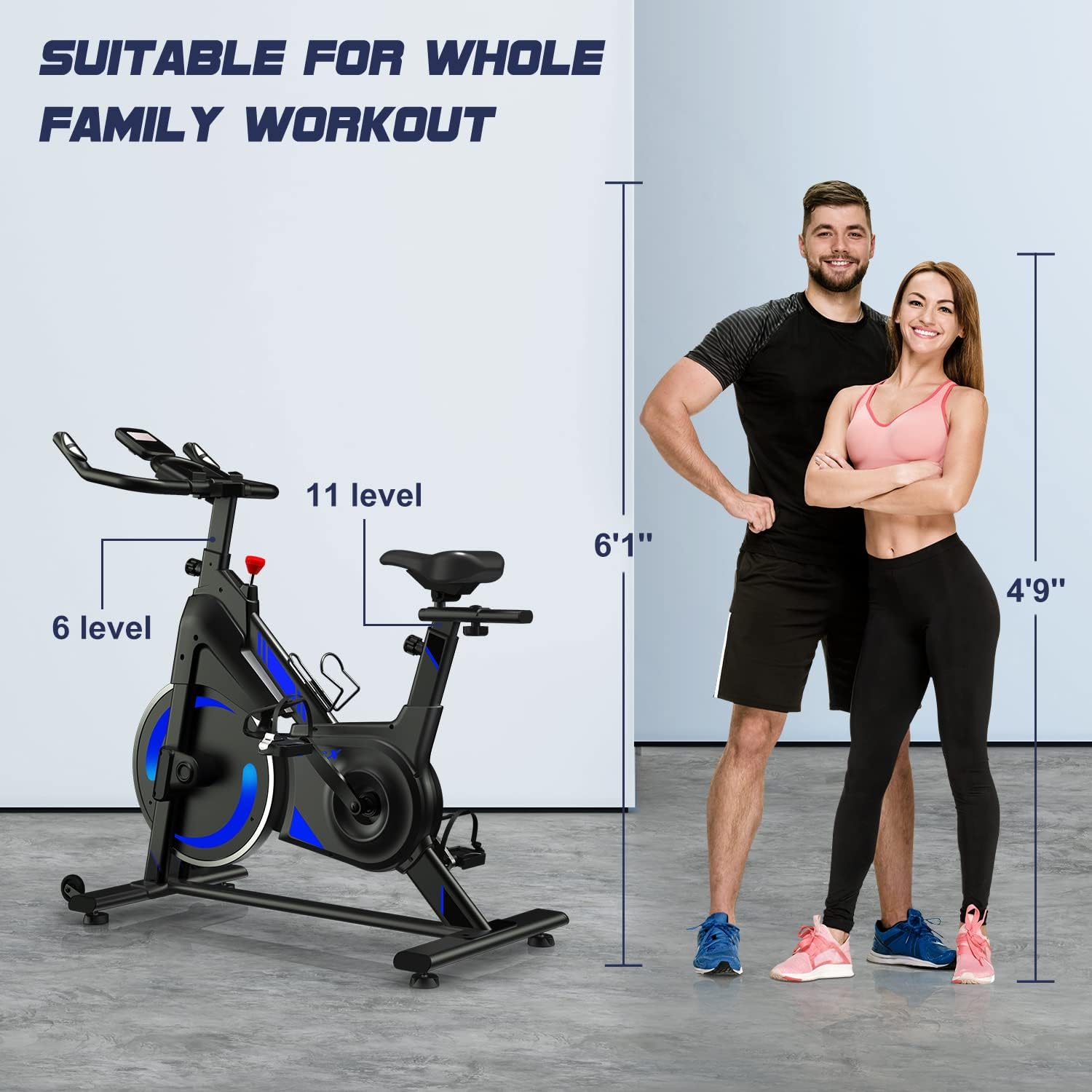 Dripex Exercise Bike height adjustments