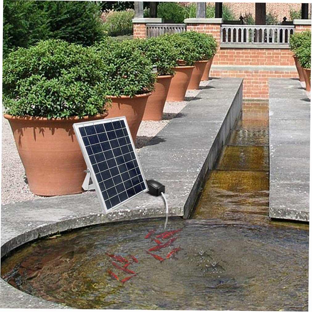 HUIOP Oxygénateur d Pompe à oxygène Solaire Réservoir à Poissons Oxygénateur Aérateur d'oxygène d'aquarium Aérateur de Bassin d'aérateur Pompe de pêche d'aérateur d'aquarium AV