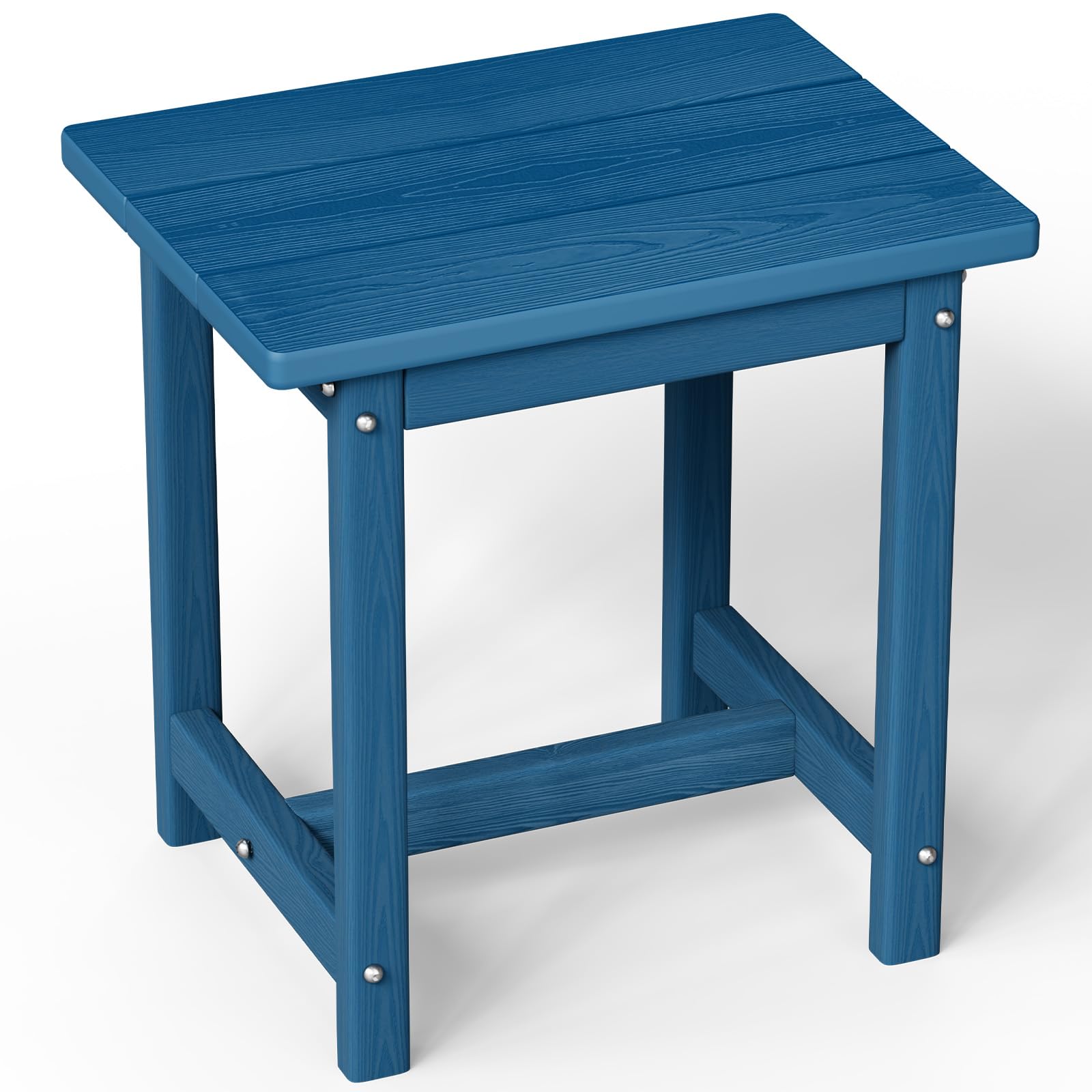 SUUNYN Outdoor Side Table, HDPE Small Outdoor Table, Adirondack Side Tables, Outside End Tables for Patio, Porch, Deck, Pool, Weather Resistant (Navy