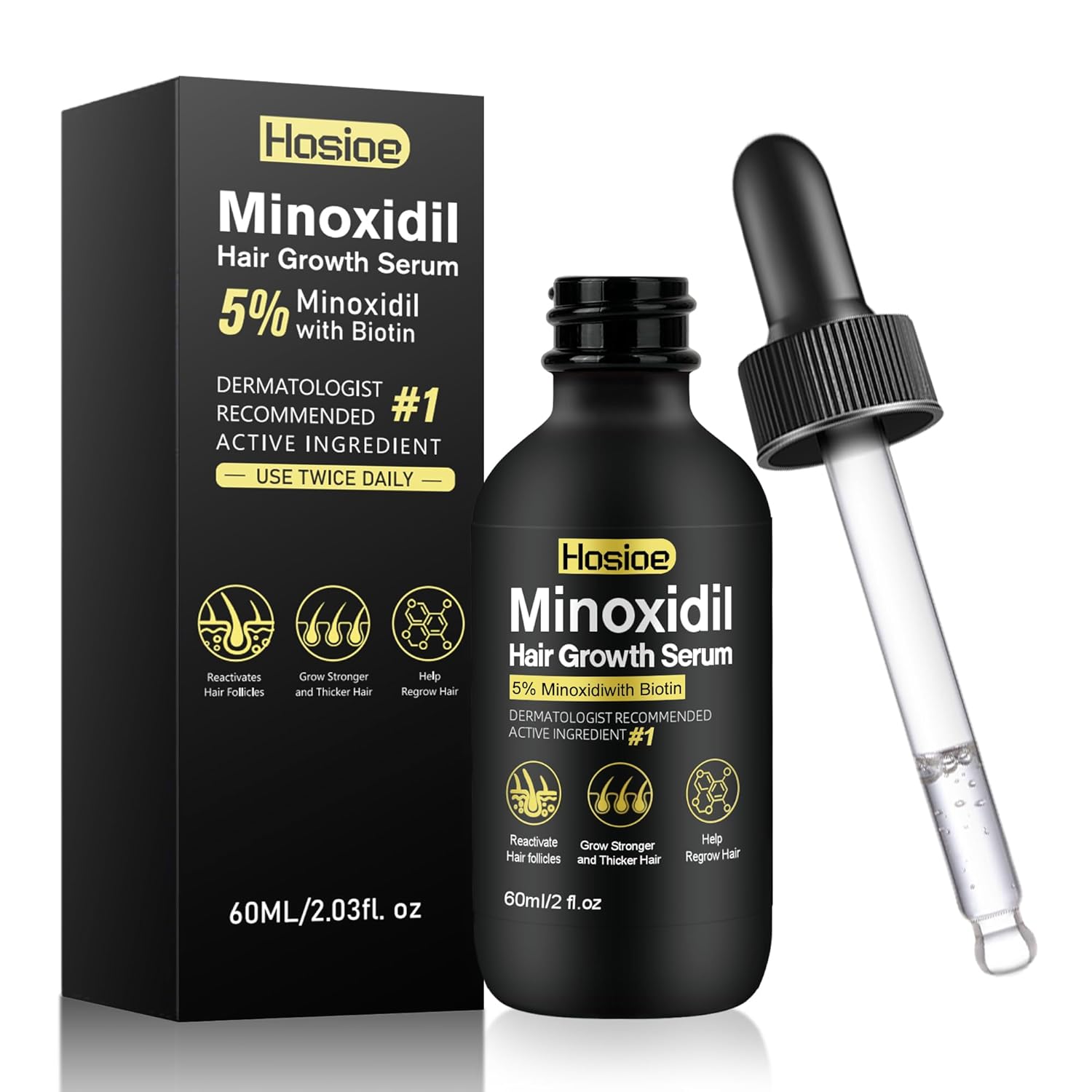 5 Minoxidil for Men and Women Hair Growth Treatment Topical Minoxidil for Beard Growth Hair Regrowth Serum for