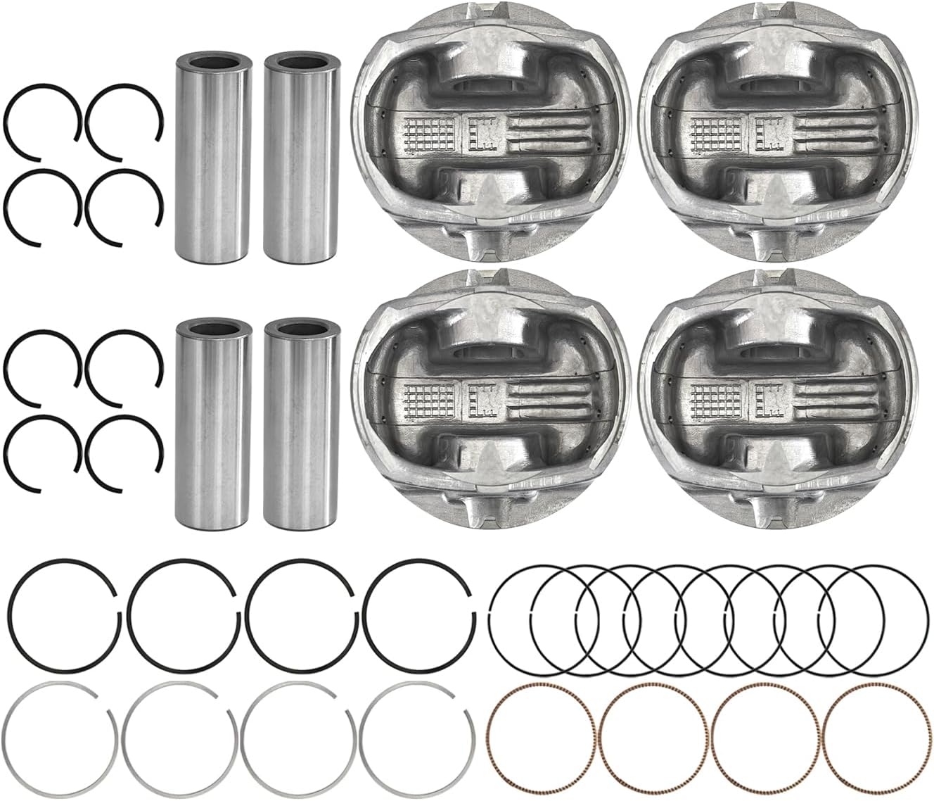 STD Engine Piston & Pin & Piston Ring Kit Compatible with Hyundai Genesis Coupe 2.0L TURBO 2009-2014, Replace 23410-2C400 234102C400