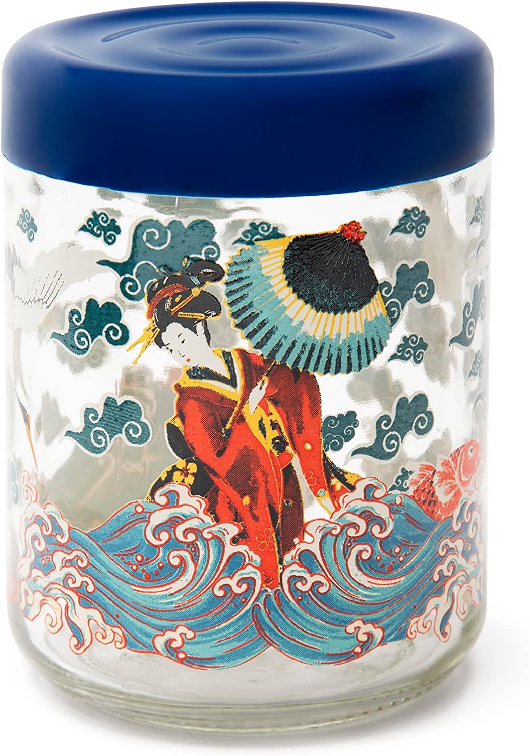 Excelsa Kimono Jar with Lid, 800 Ml, Glass