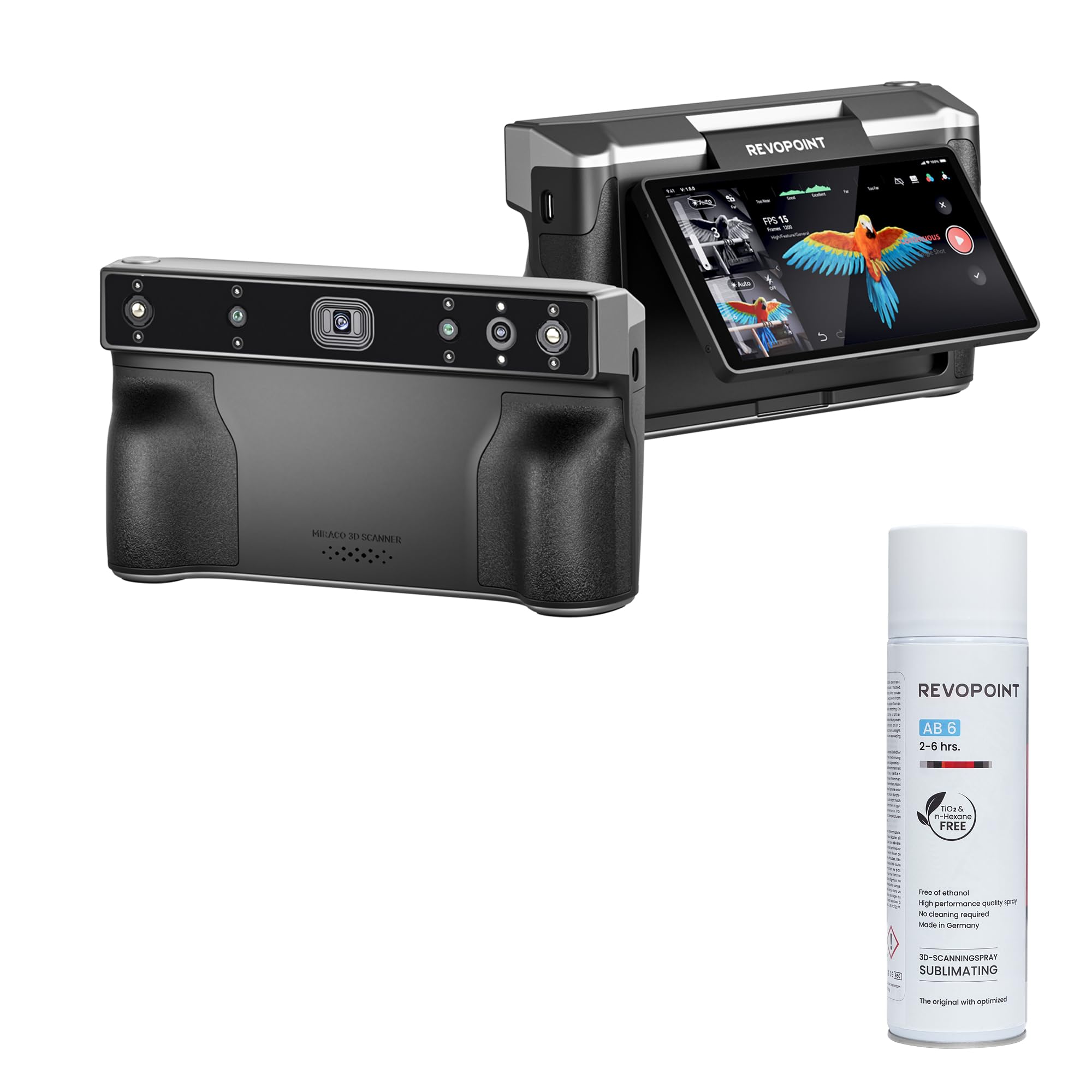 Revopoint MIRACO Pro 3D Scanner & 3D Scanning Spray Bundle, 3D