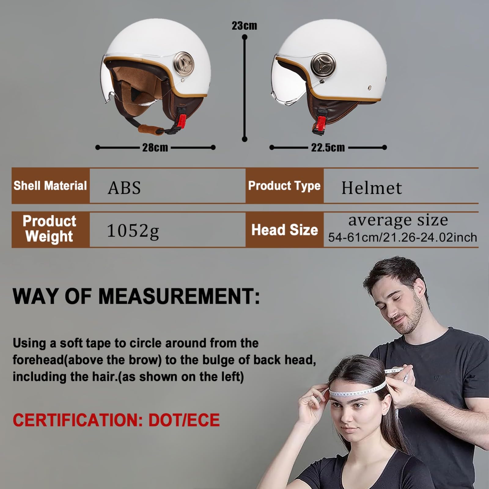 Casco Da Moto Jet Con Orecchie Di Gatto, Casco Da Moto Omologato ECE 22.06, Casco Jet Da Moto Con Visiera Parasole, Casco Da Scooter Per Uomo E Donna