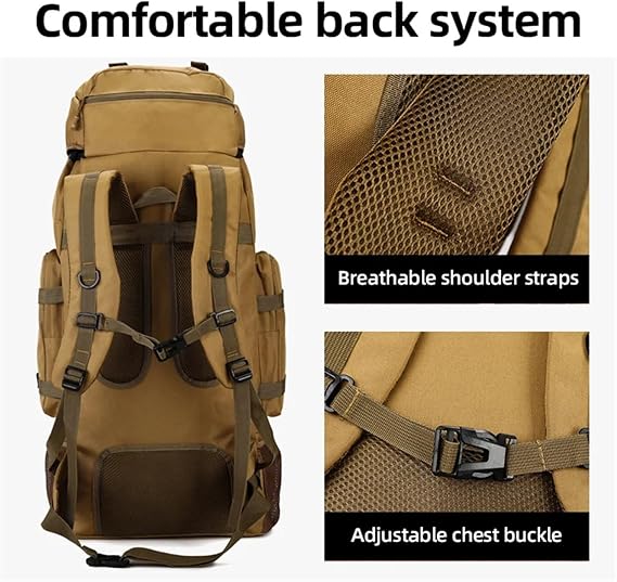 Mountaineering Backpack Tactical Climbing Backpack Large Capacity Travel Bag Outdoor Shoulder Camping Hiking Rucksack Men Women Mountaineering for Men Women(Color 5)