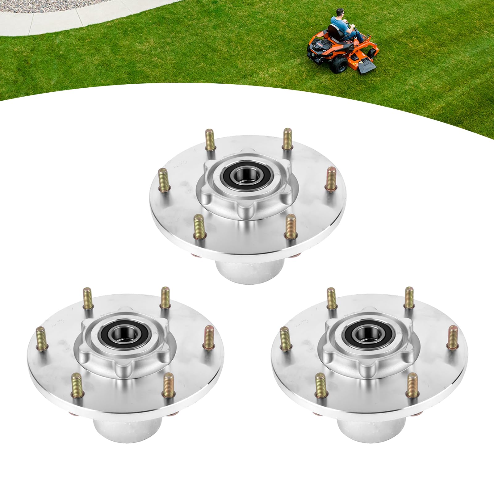 3 mandrini di ricambio per tosaerba Exmark Vantage S X Series 36 48 52 60 pollici