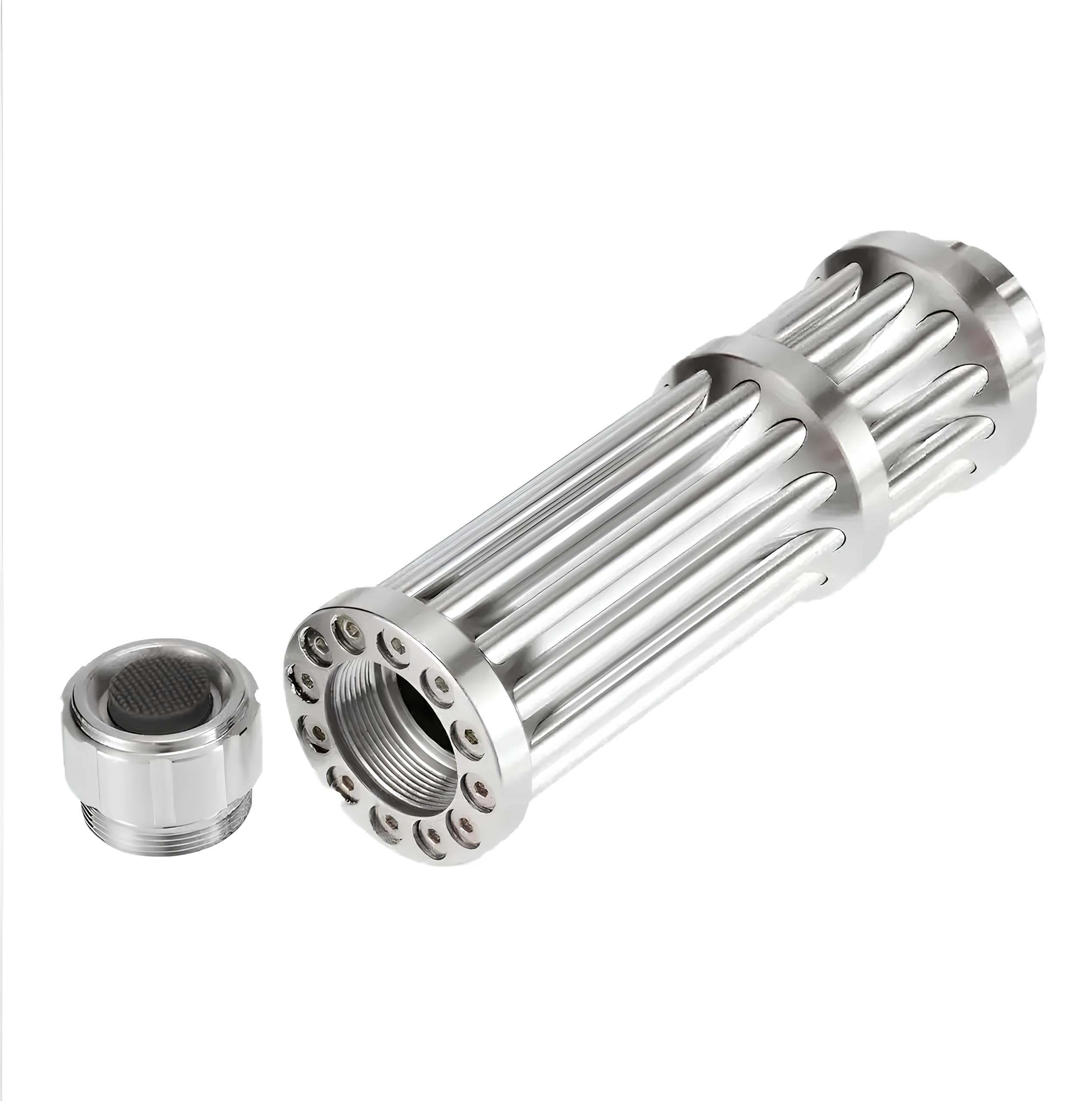 Puntero láser verde fuerte – 2 km de alcance, carcasa de metal resistente, compacto y energéticamente eficiente, perfecto para presentaciones y actividades al aire libre