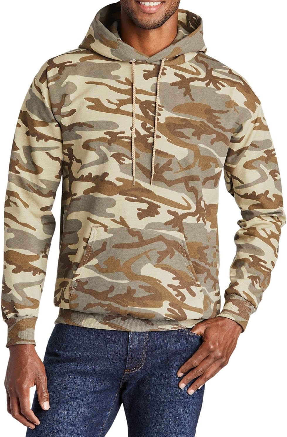 JustBlanks Camo Pullover Hoodie - Camouflage Hoodie for Men - Military sweatshirts with Kangaroo Pocket