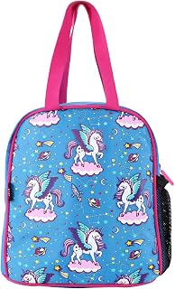 Smily Kiddos Joy Lunch Bag for Kids – Unicorn Blue | BPA-Free, Lightweight, Single Compartment with Water Bottle Pouch | L... Price In India