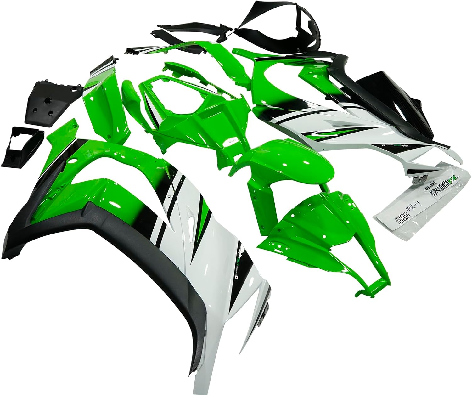 ZXMOTO Green&White Painted Motorcycle Fairings Kit Fit For Kawasaki Ninja ZX10R 2011-2015