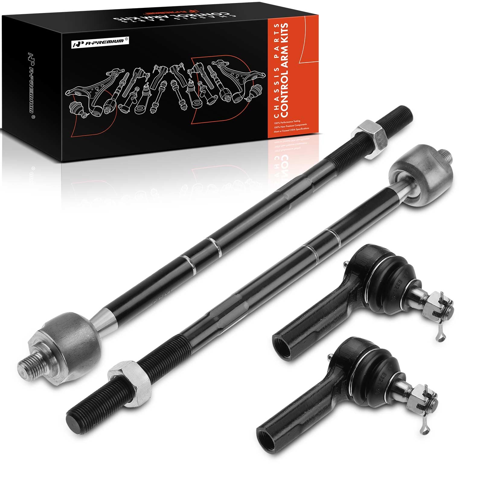 Amazon.com: A-Premium Front Inner & Outer Tie Rod End Kit, Fix